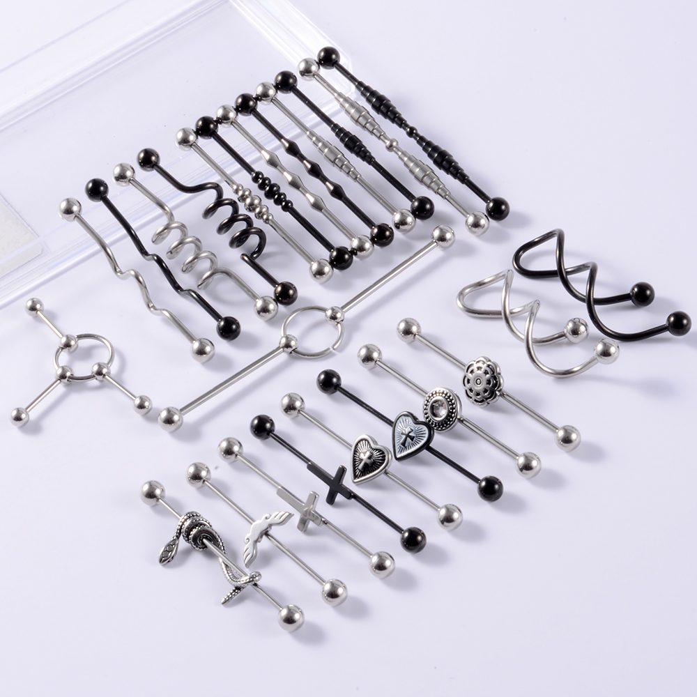 1Pcs Surgical Steel Snake Indu – Body Jewelry Industrial recenzja i cena