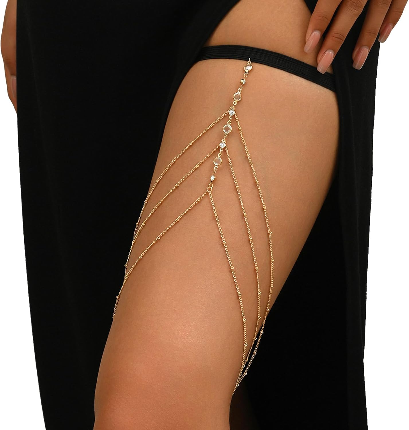 Sexy Crystal Bead Leg Body Acc – Body Jewelry Leg Chain recenzja i cena