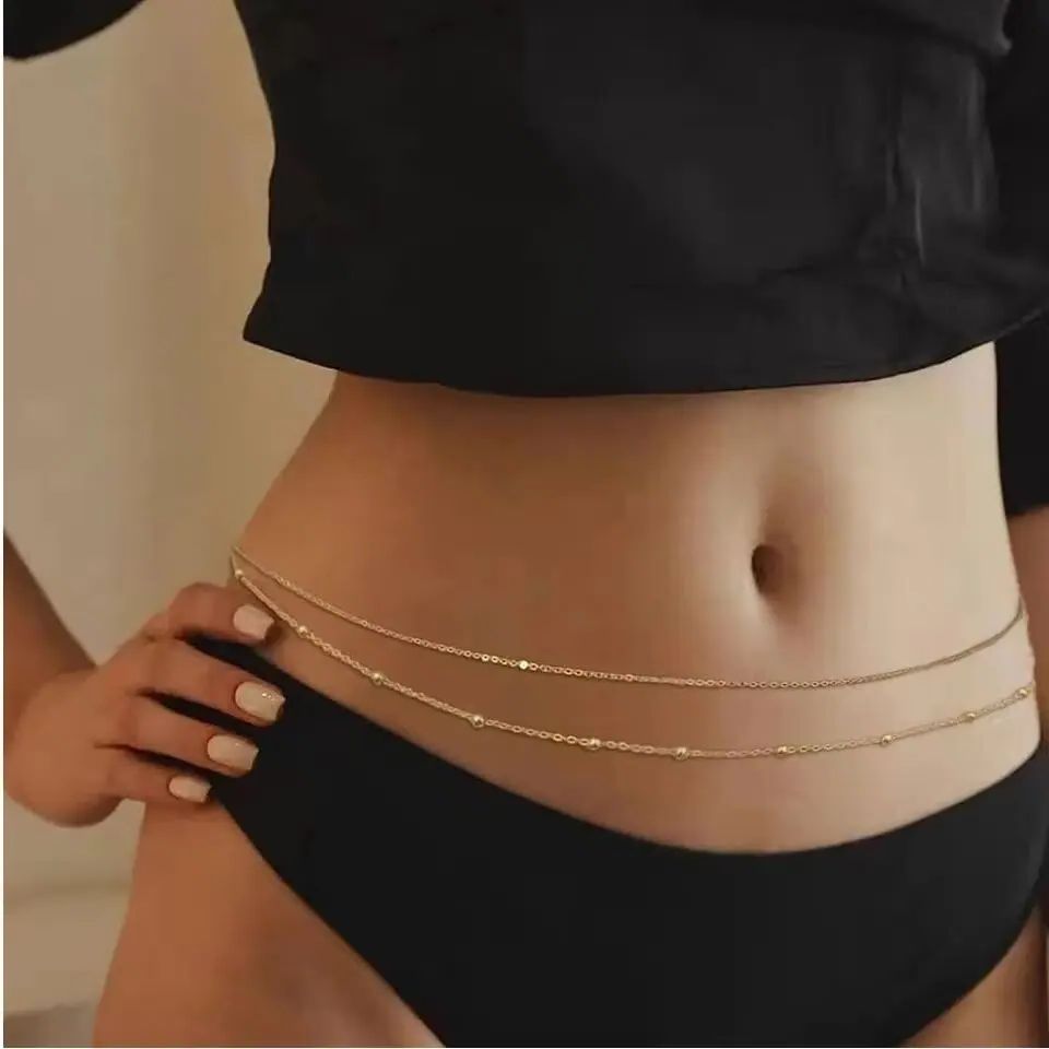 HipHop Double Layers Belly Cha – Body Jewelry Outfit recenzja i cena