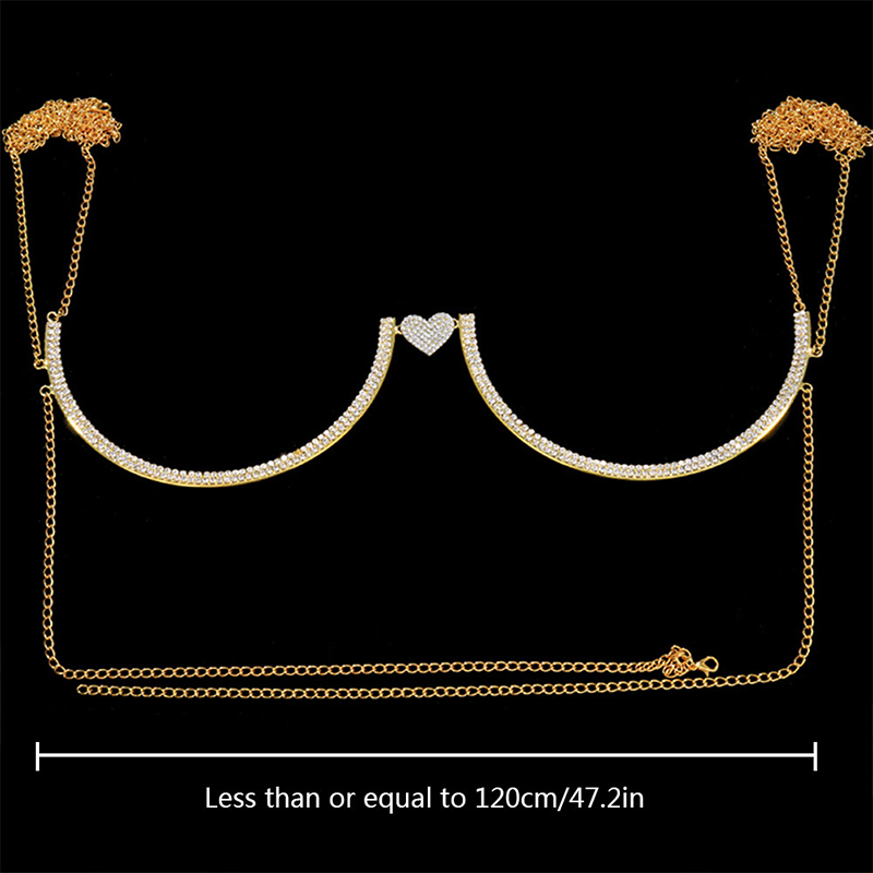 Stonefans Heart Rhinestone Che – Body Jewelry Outfit recenzja i cena