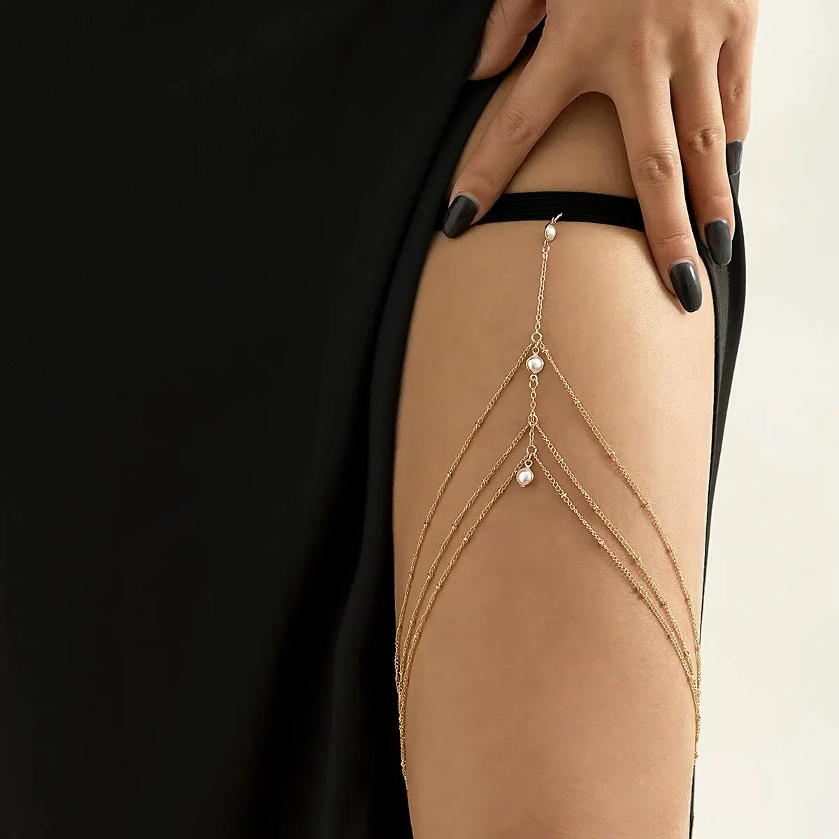 Sexy Shiny Crystal Multilayer  – Body Jewelry Leg Chain recenzja i cena