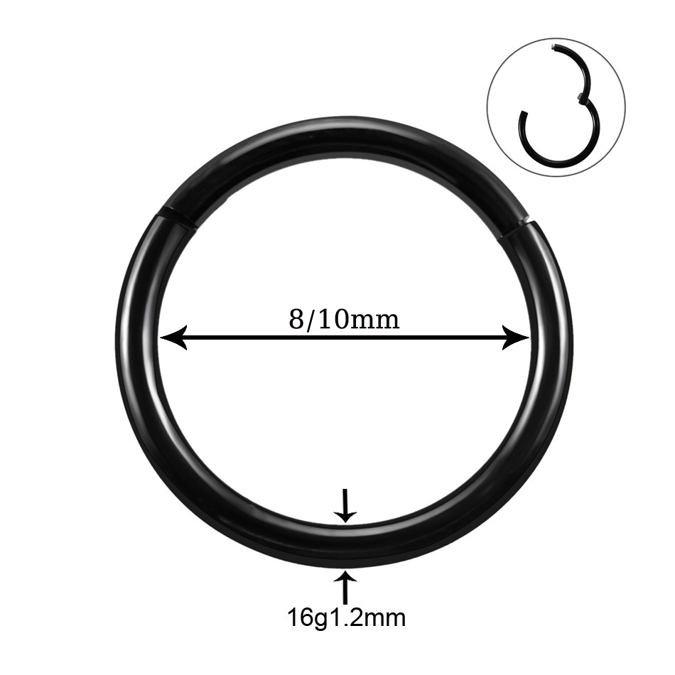 8Pcs Surgical Stainless Steel  – Septum Clicker Ring recenzja i cena