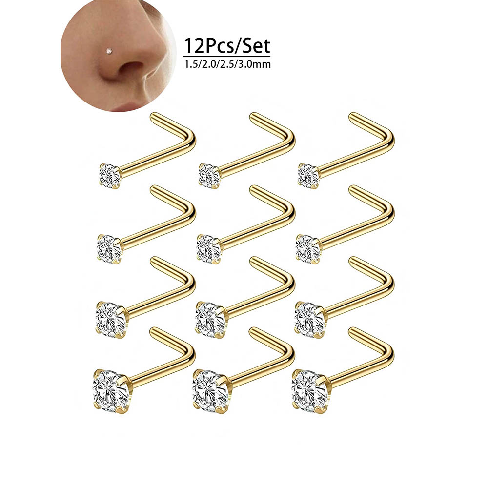 12-Piece Full Set 316L Hypoall – Body Jewelry Nose recenzja i cena